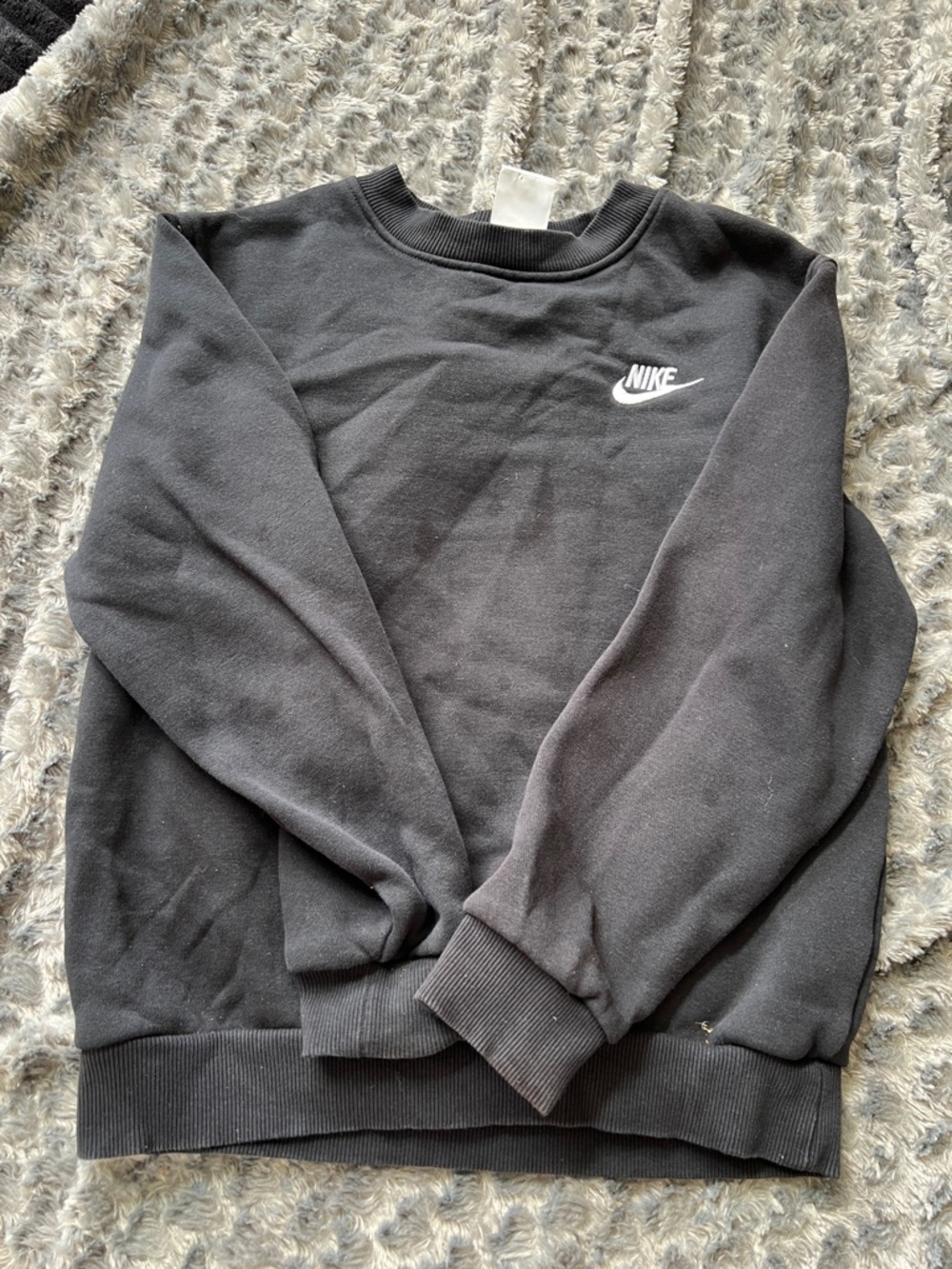 Nike Black Crewneck Sweatshirt with White Swoosh